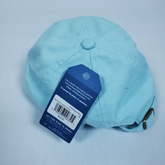 Life Is Good Embroidered Light Blue Sandals Flip Flops Adjustable Cap Hat - Picture 4 of 8